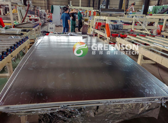 Dobra cena. Fully Automatic Lamination Machine for Fireproof Aluminium Foil Back Gypsum Ceiling Tiles with 1300mm Lamination Width w Internecie